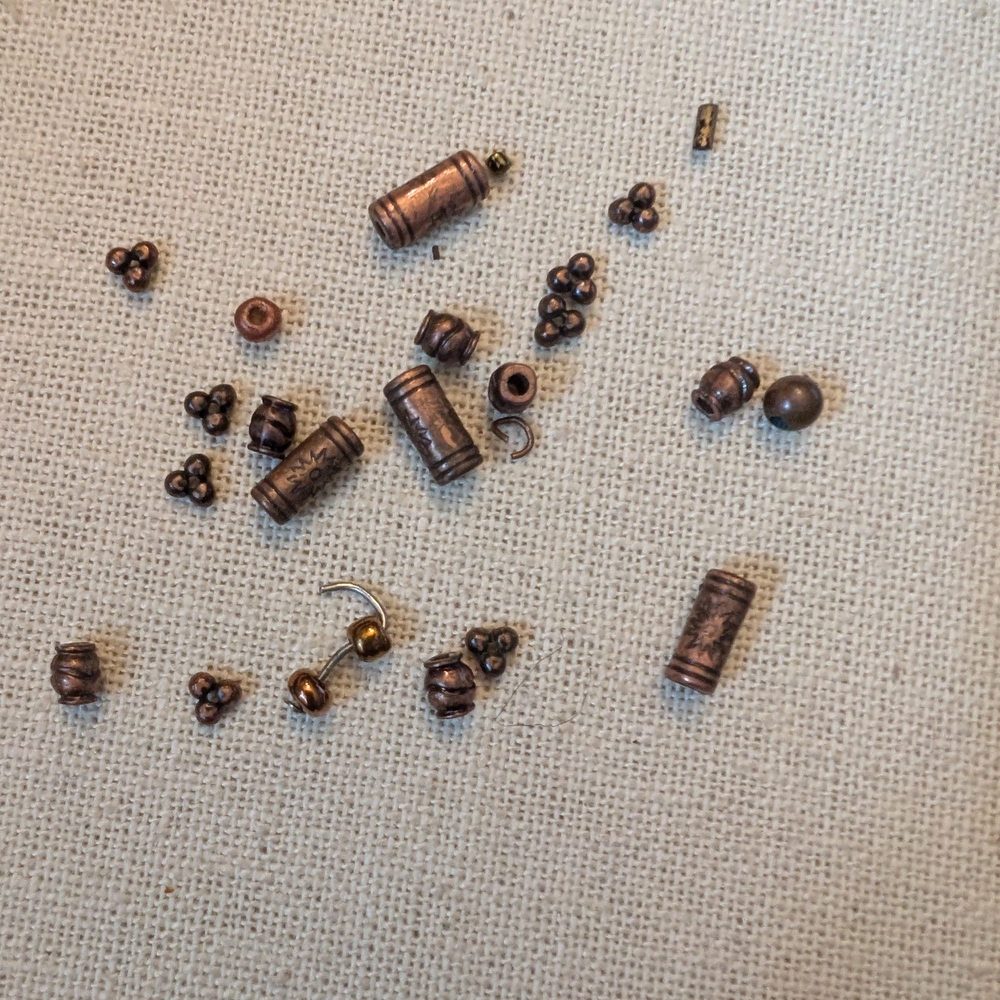 Vintage Mixed Copper Jewelry Bead Findings #34
